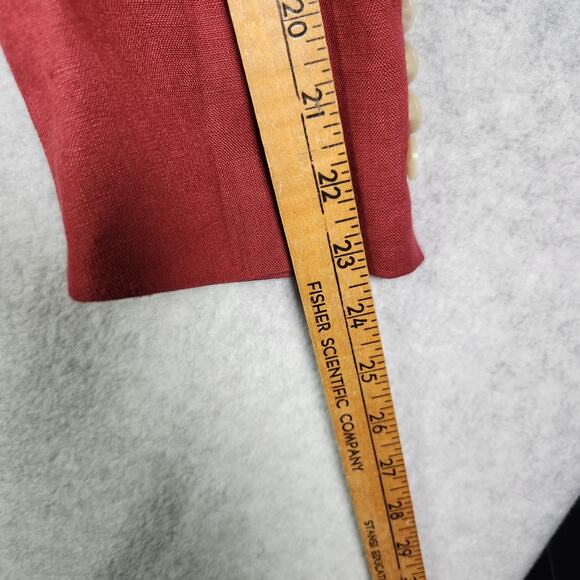 Lauren Ralph Lauren Linen Sport Coat Blazer Jacket 36R Men Preppy Rust Red Fall - Picture 15 of 15